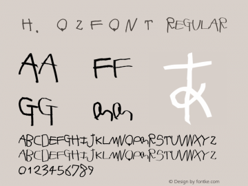 Ｈ．ＯｚＦｏｎｔ Regular Version 2.10 Font Sample