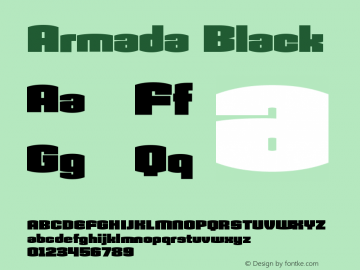 Armada Black Version 001.000 Font Sample