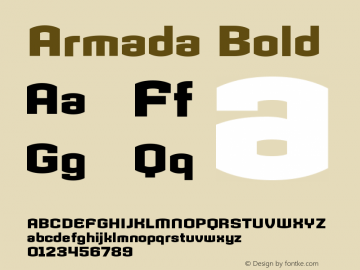 Armada Bold Version 001.000 Font Sample