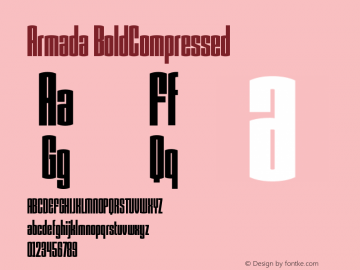 Armada BoldCompressed Version 001.000 Font Sample