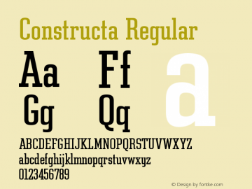 Constructa Regular Version 001.000图片样张