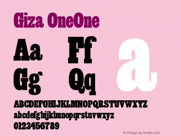 Giza OneOne Version 001.000图片样张