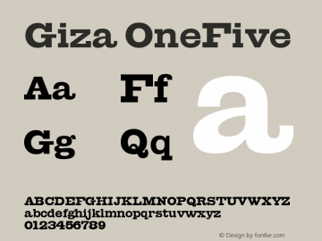 Giza OneFive Version 001.001图片样张