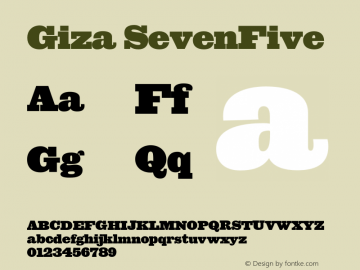 Giza SevenFive Version 001.000图片样张