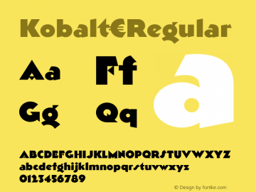 Kobalt Regular Version 1.000;PS 001.000;hotconv 1.0.38 Font Sample