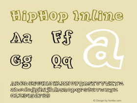 HipHop Inline Version 001.000 Font Sample