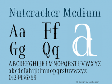 Nutcracker Medium Version 001.000 Font Sample