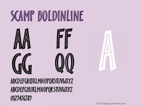 Scamp BoldInline Version 001.000 Font Sample