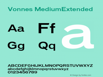 Vonnes MediumExtended Version 001.000图片样张