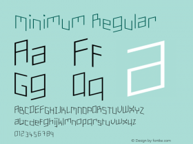 Minimum Regular Version 001.000 Font Sample