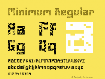 Minimum Regular 001.000 Font Sample