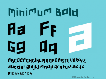 Minimum Bold 001.000 Font Sample