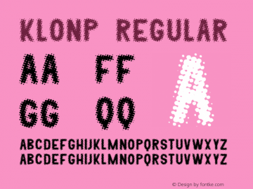KLONP Regular 1.000 Font Sample