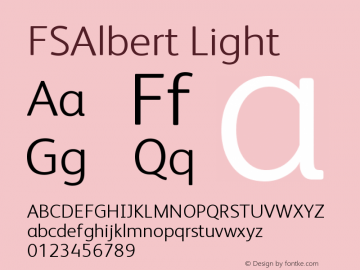 FSAlbert Light Version 001.000图片样张