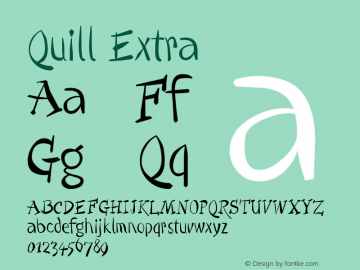 Quill Extra Version 001.000 Font Sample