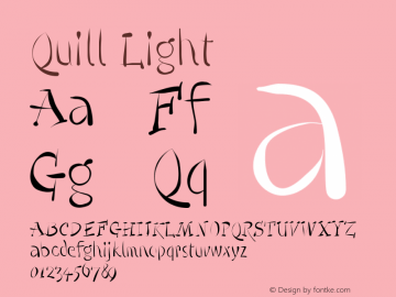 Quill Light Version 001.000 Font Sample