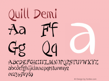 Quill Demi Version 001.000 Font Sample