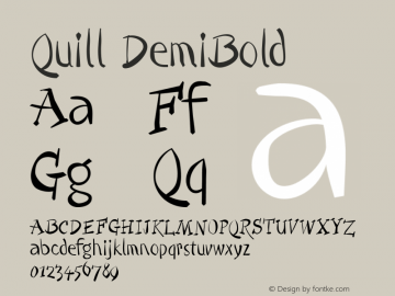 Quill DemiBold 001.000 Font Sample
