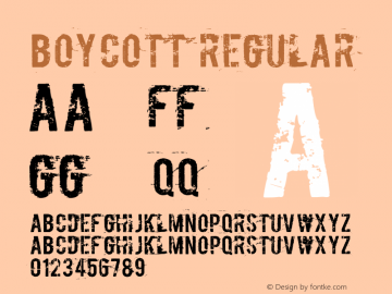 Boycott Regular Boycott Version 1.00 Font Sample