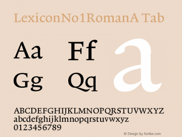 LexiconNo1RomanA Tab Version 001.000图片样张