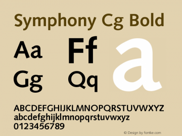Symphony Cg Bold Version 001.001图片样张