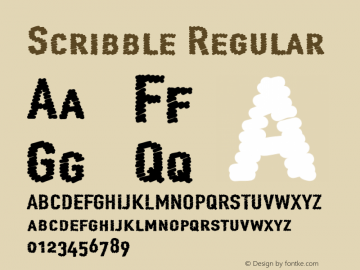 Scribble Regular 001.000 Font Sample