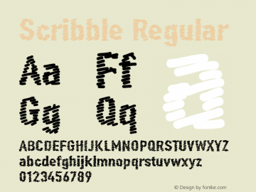 Scribble Regular 001.000 Font Sample