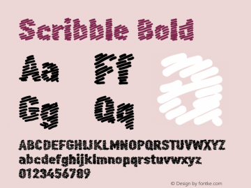 Scribble Bold 001.000 Font Sample