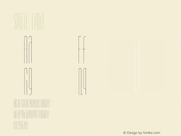 Spirit Light Version 001.000 Font Sample