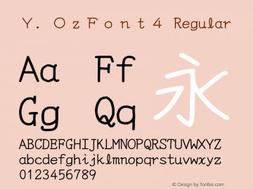 Ｙ．ＯｚＦｏｎｔ４ Regular Version 9.37图片样张