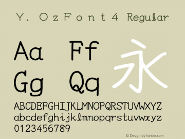 Ｙ．ＯｚＦｏｎｔ４ Regular Version 9.41图片样张