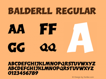 BalderLL Regular Altsys Fontographer 4.1 06.02.1996图片样张