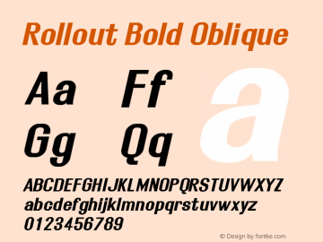 Rollout Bold Oblique 1.0图片样张