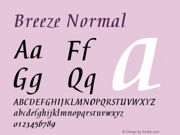 Breeze Normal 3.1 Font Sample