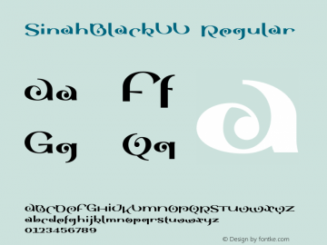 SinahBlackLL Regular 001.000 Font Sample