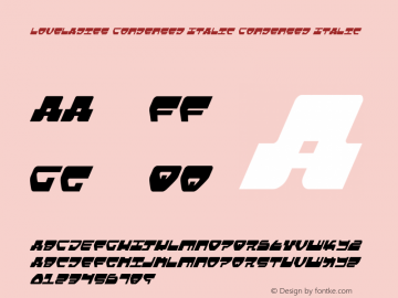 Loveladies Condensed Italic Condensed Italic 2图片样张
