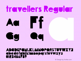 travellers Regular Version 1.00 October 23, 2005, initial release Font Sample