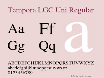 Tempora LGC Uni Regular Version 0.2图片样张