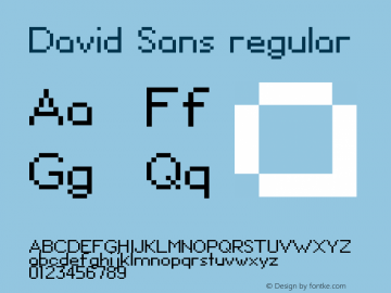David Sans regular 1.00 Font Sample
