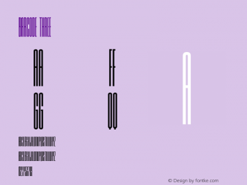 Barcode Three Version 001.000 Font Sample