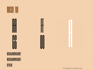 Barcode Two Version 001.000 Font Sample