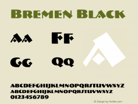 Bremen Black Version 001.000 Font Sample