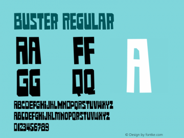 Buster Regular Version 001.000 Font Sample