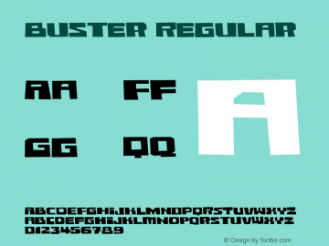 Buster Regular Version 001.000图片样张