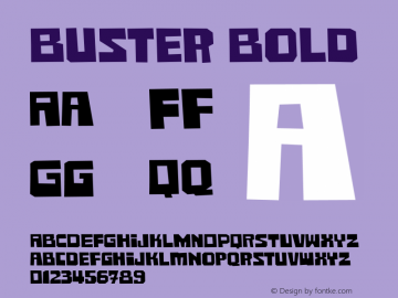 Buster Bold 001.000 Font Sample