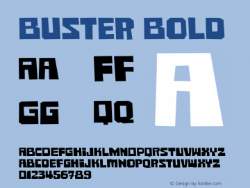 Buster Bold 001.000 Font Sample