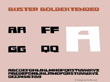 Buster BoldExtended Version 001.000 Font Sample