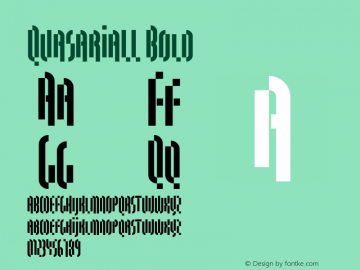 QuasariaLL Bold Version 001.000 Font Sample