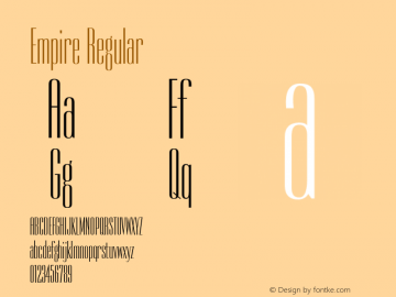 Empire Regular 001.000 Font Sample