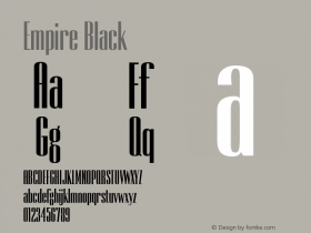 Empire Black Version 001.000 Font Sample